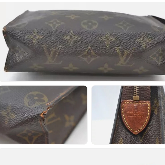 Authentic Louis Vuitton Monogram Poche Toilette 19 M47544 Cosmetics Pouch - Picture 11 of 16
